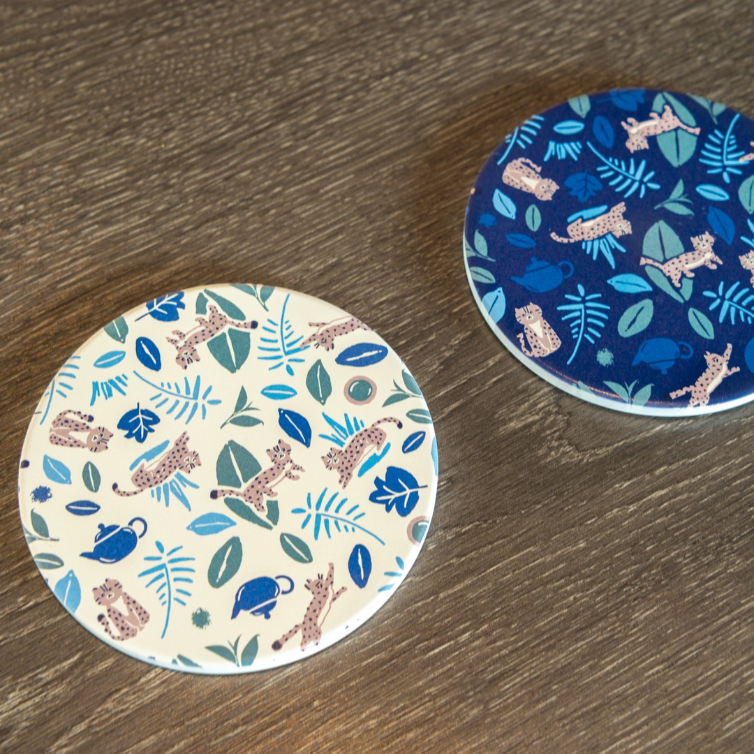 【好玟推推 X 印花樂】圓形陶瓷杯墊組（淺+深）